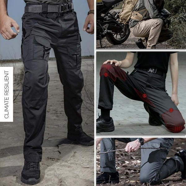 LA Police Gear - Pantalones tácticos impermeables para hombre con pretina elástica | Pantalones tácticos EDC de senderismo resistentes al agua, ligeros y duraderos para hombre